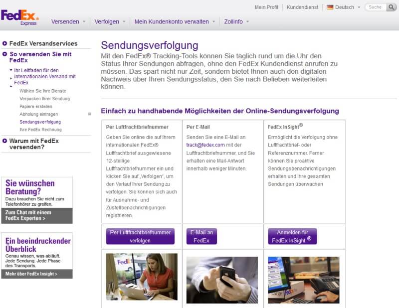 FedEx: Tracking & Sendungsverfolgung | PAKET.net