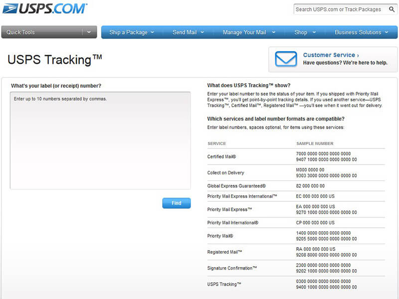 usps tracking