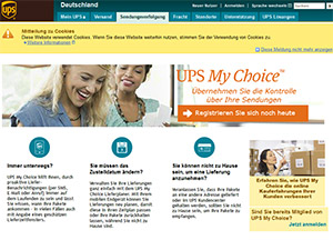 ups my choice homepage