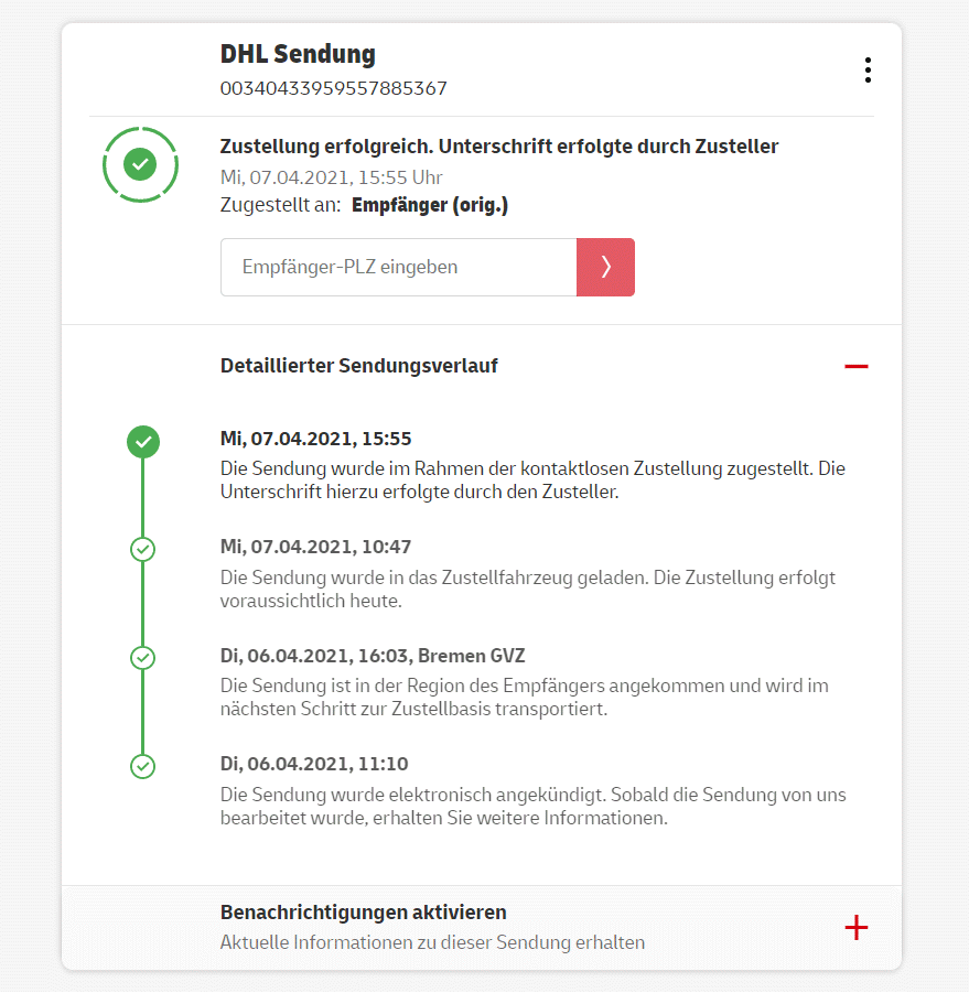dhl sendungsverfolgung